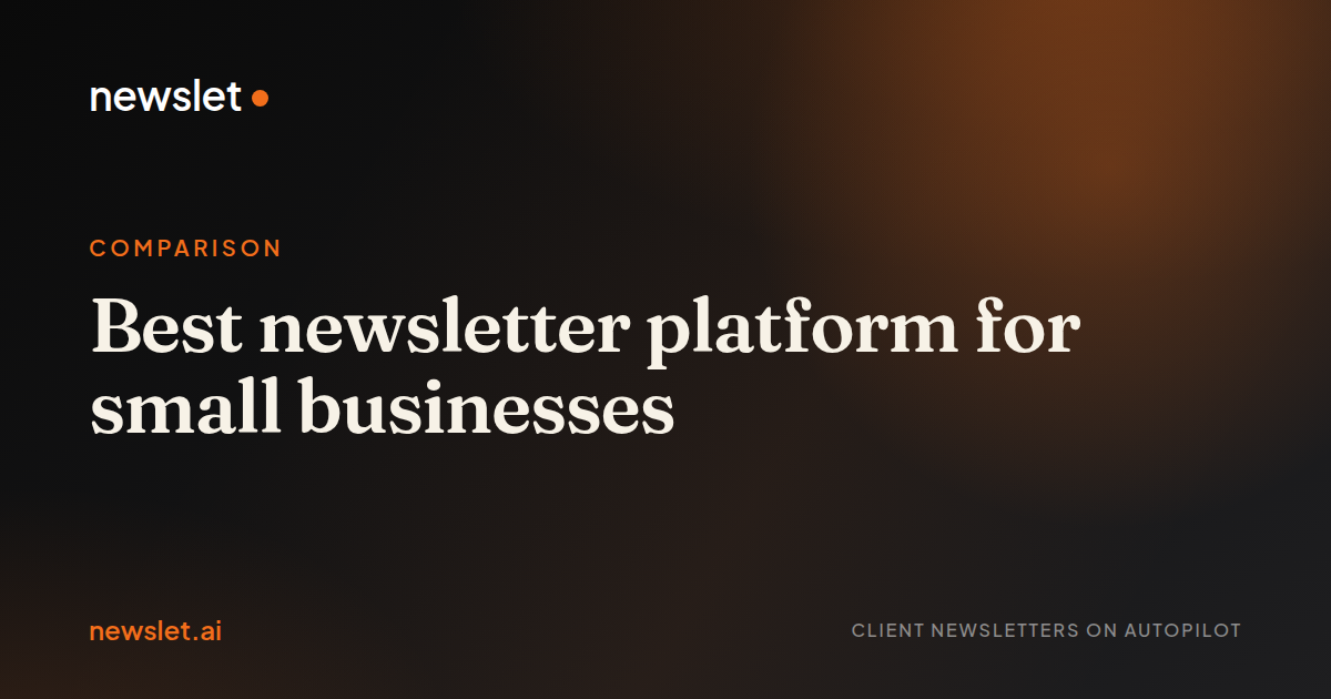 Cover image for “Best newsletter platform for small businesses”