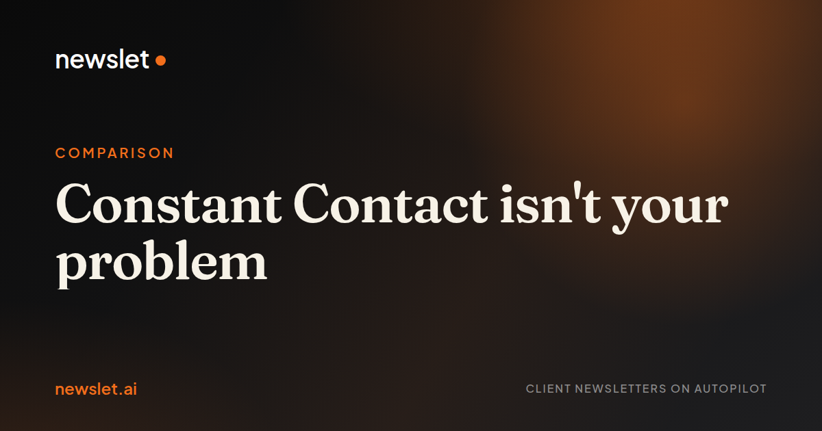 Cover image for “Constant Contact isn't your problem”