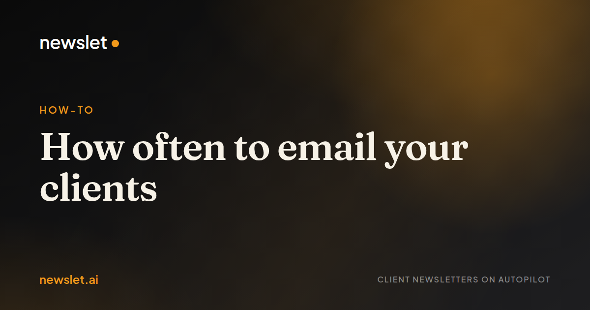Cover image for “How often to email your clients”